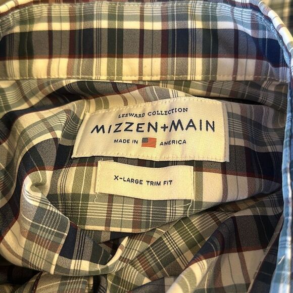 Mizzen + Main Leeward Collection XL Trim Fit Athletic Dress Shirt 4 way Stretch - Picture 6 of 9